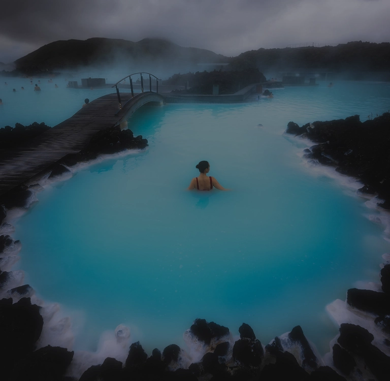 Détente absolue dans les lagons aux eaux siliceuses